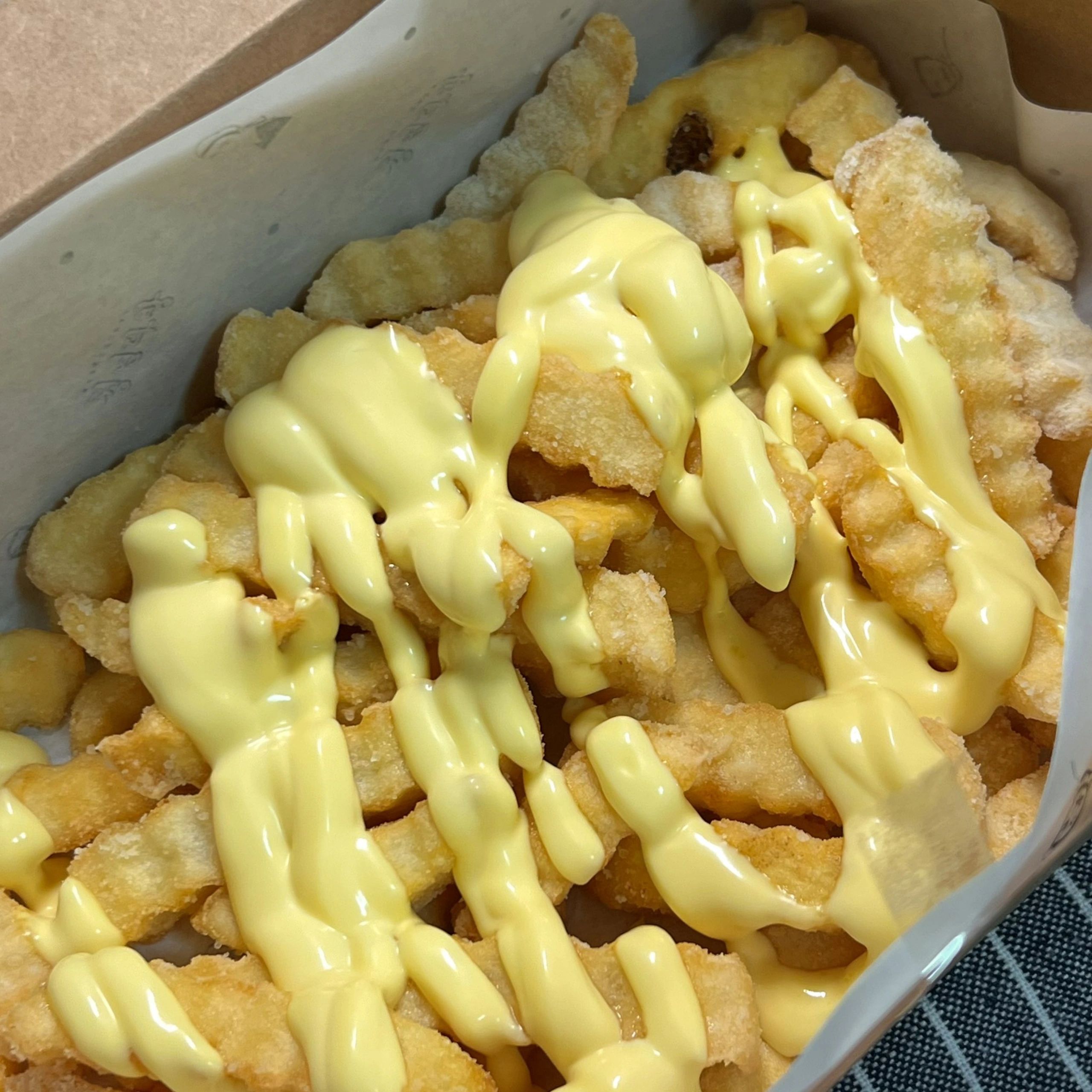 Loaded fries with cheese sauce
